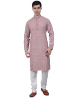 Jompers Mens Floral Embroidered Kurta Pyjama Set
