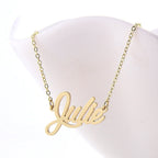 HUAN XUN Gold Color Plated Name Necklace Christmas Gift Jewelry Charm, Julie