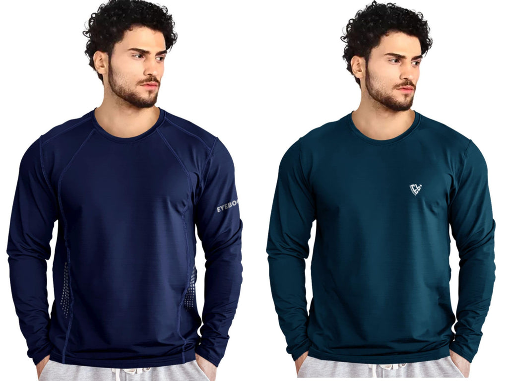 Noble Monk MenS Regular Fit T Shirt (Combo Pack Of 2) |Full Sleeves |Round Neck |Casual Tshirt For Men