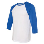 Unisex 34-Sleeve Baseball T-Shirt - gRY cHR BLK TRB - S(D0102H7Wg56)