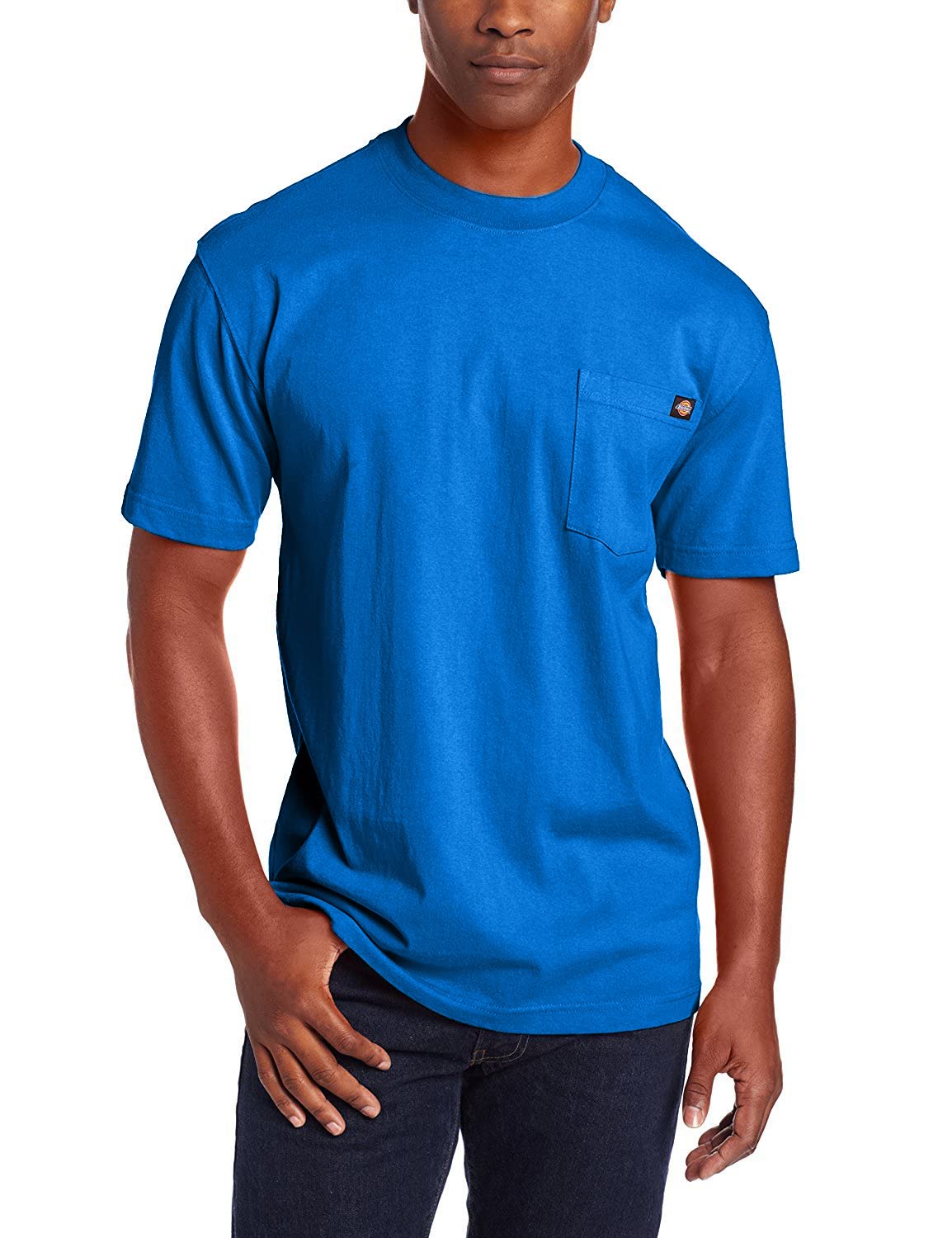 Dickies mens Heavyweight Crew Neck Short Sleeve Tee Henley Shirt, Royal Blue, X-Large US