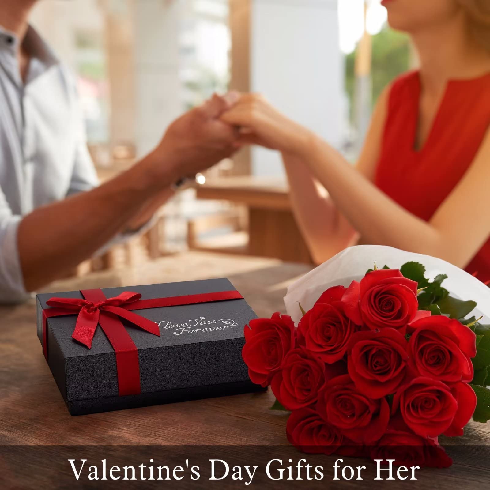 Anniversary Valentines Day Gifts for Her, 925 Sterling Silver Unique Rose Heart Initial M Letter Pendant Necklace Jewelry Birthd