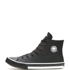 HARLEY-DAVIDSON FOOTWEAR Men's Baxter Leather Motorcycle Casual Sneaker, Black/White, 8.5