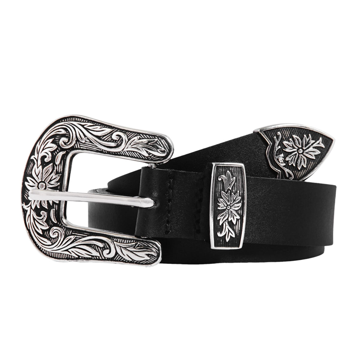 Trysco, Pure Genuine Leather, Girls/Women Multi Purpose Belt (Waist Size 32) (Width 23Mm)(Black) 32