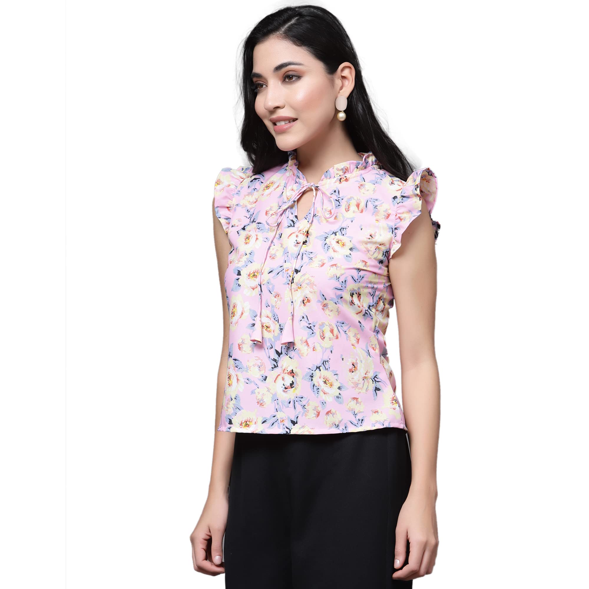 OOMPH! Sleeveless Tops for Women, Pink - mt481