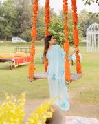 Gosriki Women'S Cotton Blend Straight Solid Kurta With Pant & Dupatta (Resoti_New-Gs)