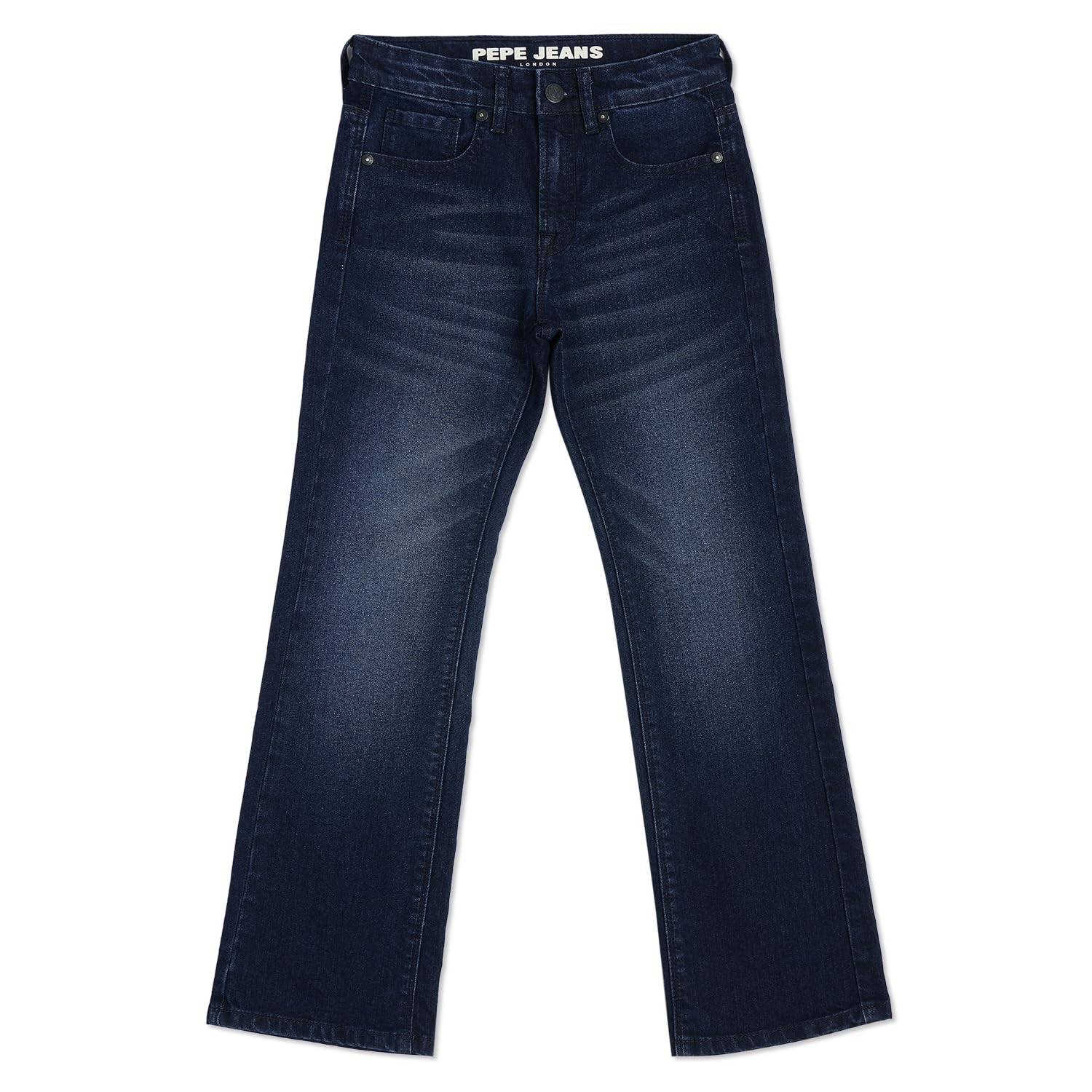 Boys Dark Blue Mid Rise Bootcut Jeans