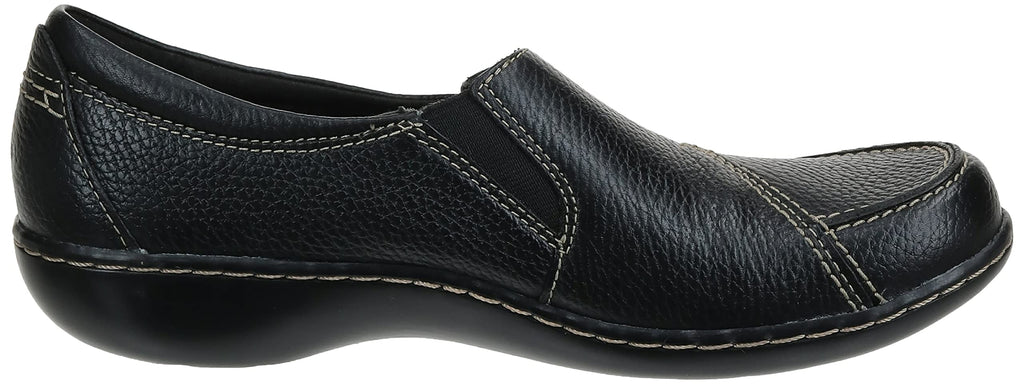 Clarks Women's Ashland Lane Q Slip-On Loafer, Black, 12 M US