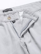 Dennis Lingo Slim Fit Light Grey Solid Cargo for Men