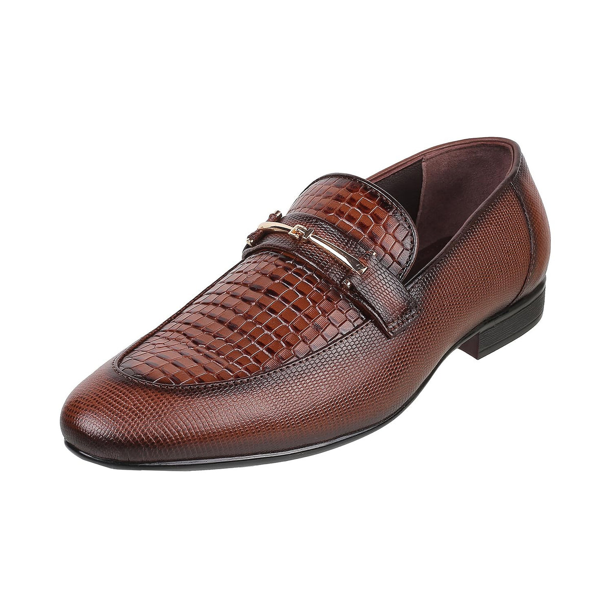 Metro Men Tan Formal Leather Flat Shoes UK/7 Eu/41 (19246) 7-41