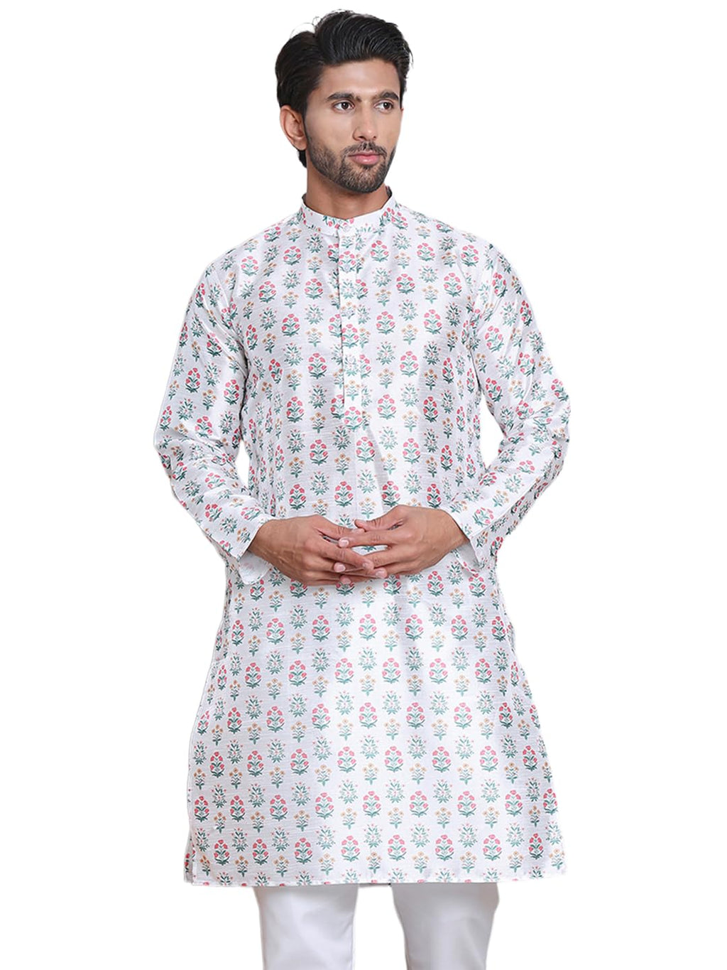 Jompers Mens Digital Printed Straight Kurta