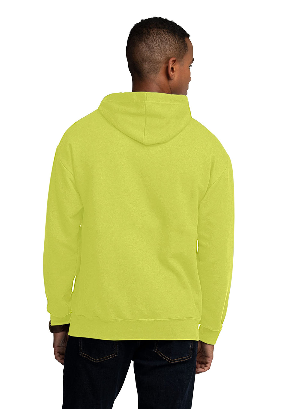 Fruit of the Loom Eversoft Fleece Hoodies, Moisture Wicking & Breathable, Hooded Sweatshirt, Safety Green Pullover, XX-Large