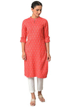 Aurelia WomenS Rayon Solid Regular Pink Printed Dobby Kurta (23Fea13799-702937