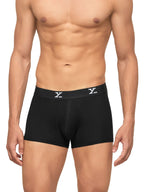 XYXX Mens Underwear Shuffle IntelliSoft Antimicrobial Micro Modal Trunk Pack of 5 (Black;Black;Black;DEEP SEA Blue;DEEP SEA Blu