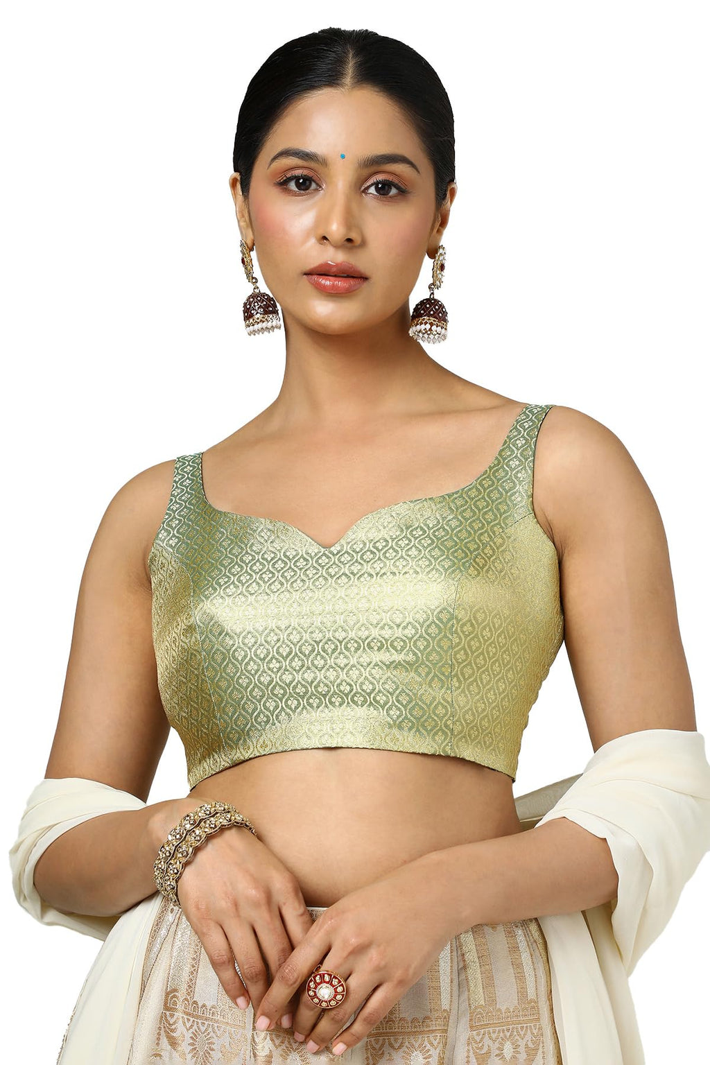 Soch Women Tussar Sleeveless Regular Fit Blouse