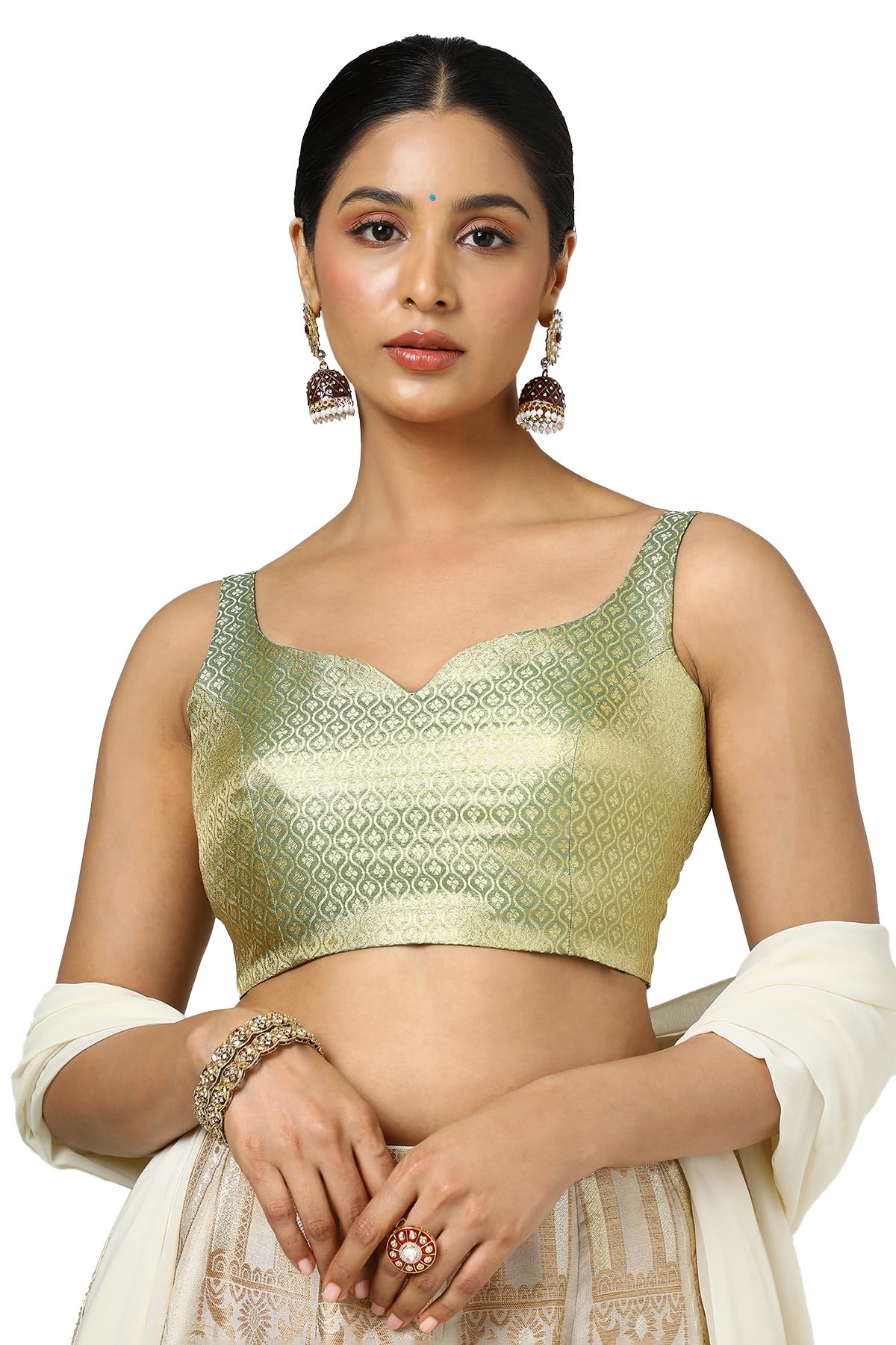 Soch Women Tussar Sleeveless Regular Fit Blouse