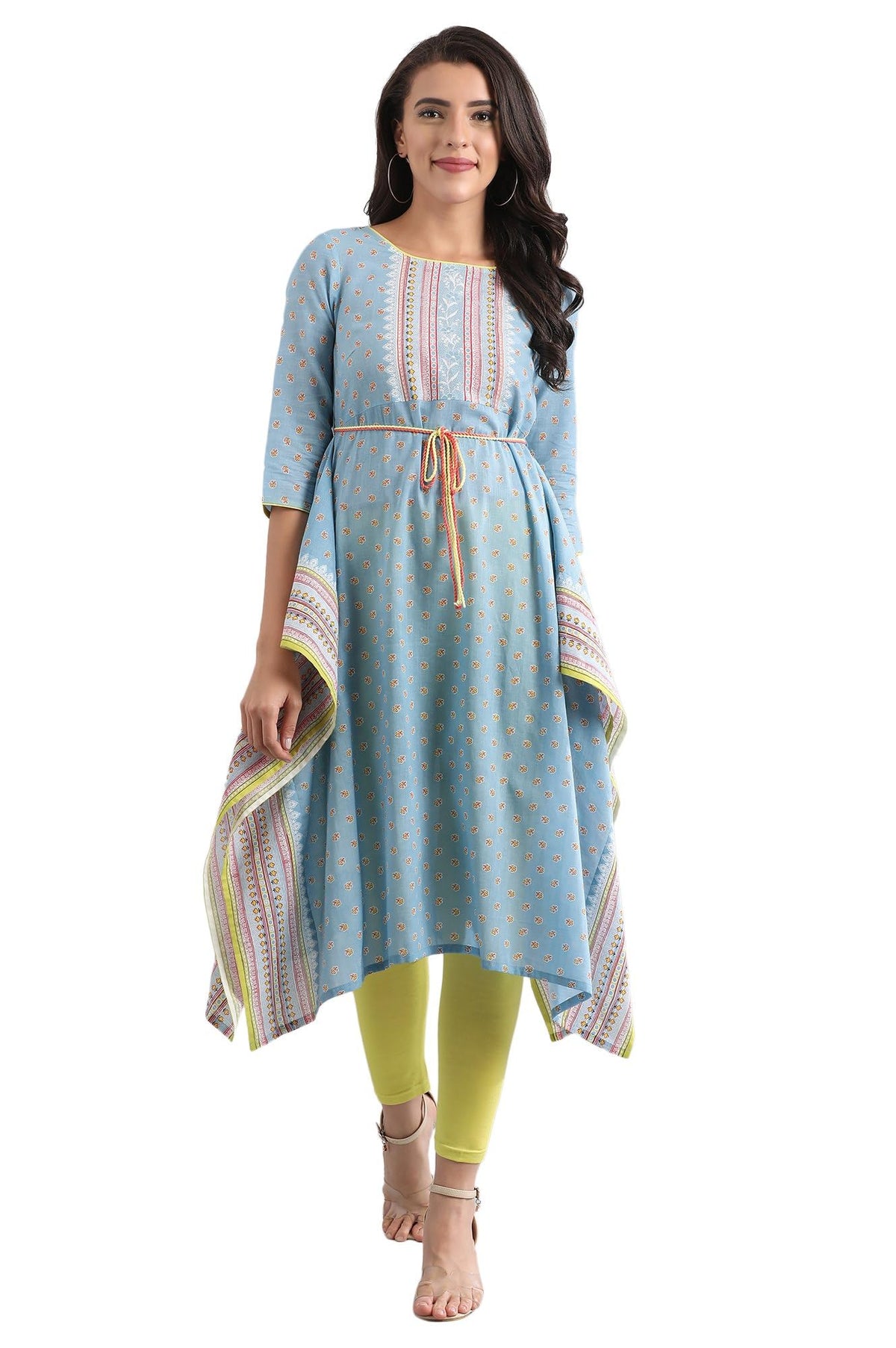 Aurelia WomenS Synthetic Bubble Hem Midi Dress (20Fea11265-501326_Blue_M)