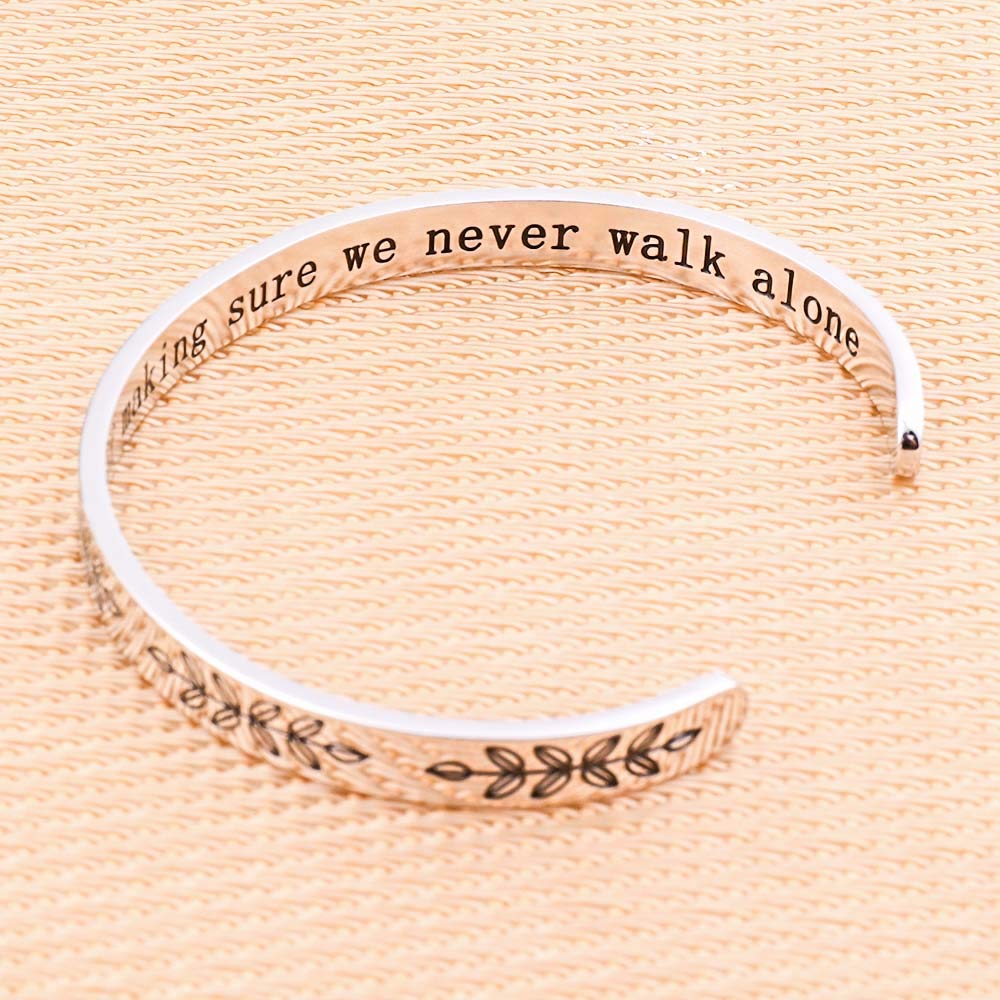 M MOOHAM Sister Gifts from Sister Bracelets Gifts - Sisters Birthday Christmas Jewelry Gifts from Sister Stainless Steel Cuff Ba