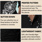 DEELMO Mens Cotton Blend Mandarin Collar Self One Design Full Sleeve Casual Short Kurta