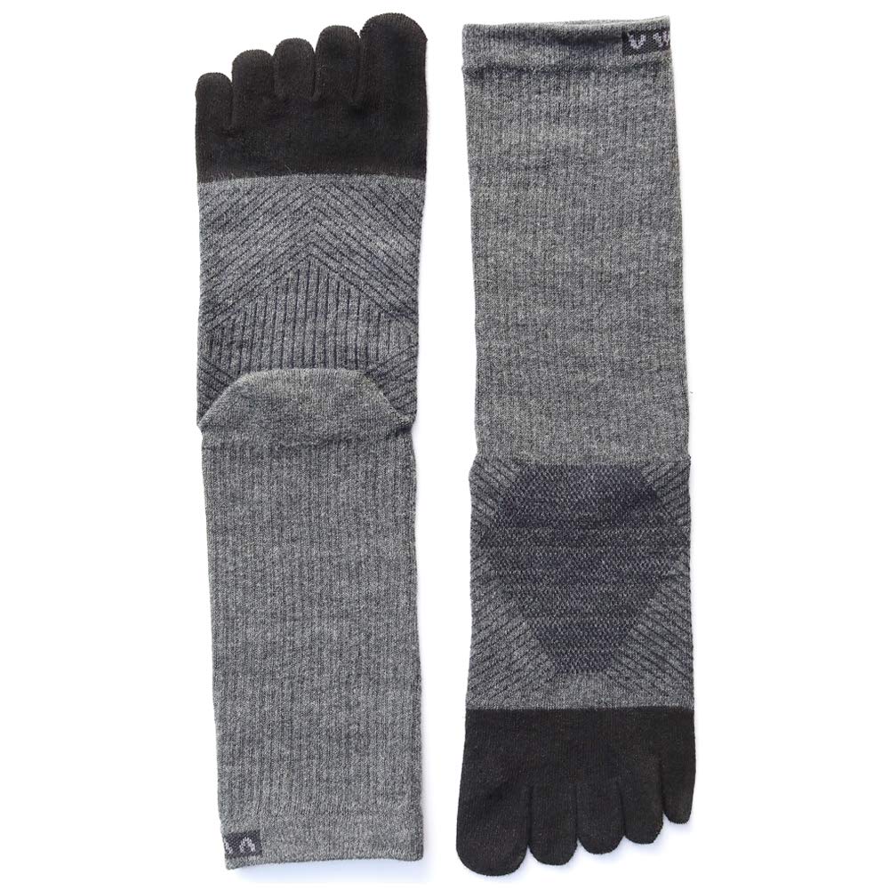 Toe Socks Cotton Running Athletic Socks Midweight Crew Five Finger Socks 3 Pairs,Size 7-11