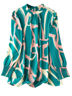 Leriya Fashion Women Rayon Regular Top Green S