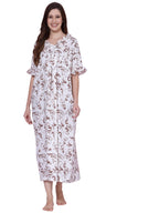 OOMPH! Cotton Blend Nighty for Womens | Night Gown | Nighty | Nightdress | Maxi Dress | Sleepwear | Gown for Women | Nighties |