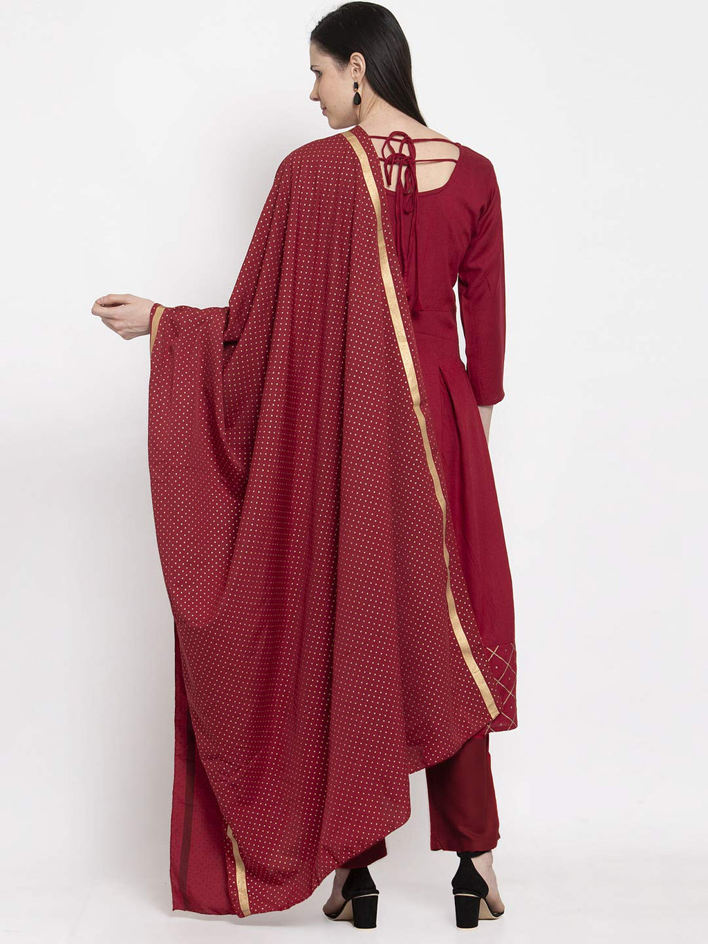 Anni Designer Rayon Women'S Kurta With Pant And Dupatta