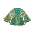Biba Girls Printed Short_Kurta Kid(Kw5507_Green_7)