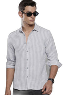 The Indian Garage Co Mens Striped Slim Fit Shirt