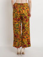 POPWINGS Casual Floral Printed Regular Fit Palazzo for Women