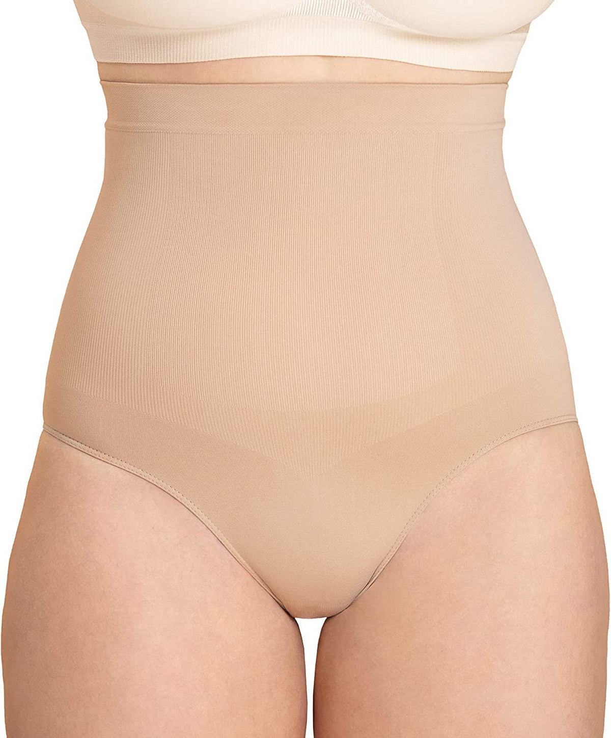 TESMEZY Present Women Shapewear Tummy Control High Waisted Body Shaper Shorts Girdles Thigh Slimmer Beige 2