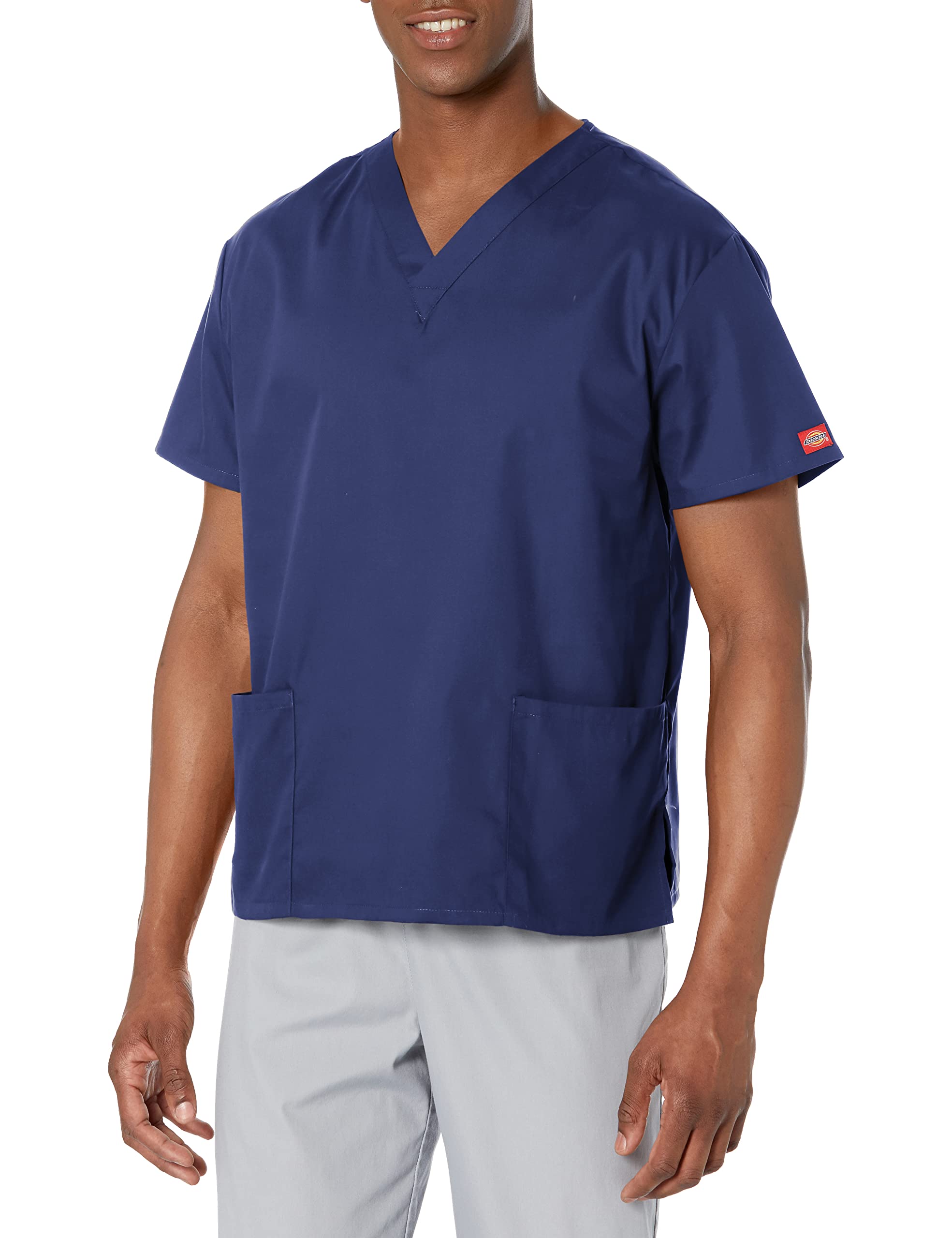 Dickies womens Signature 86706 Missy Fit V-neck Top medical scrubs shirts, Navy, X-Small US