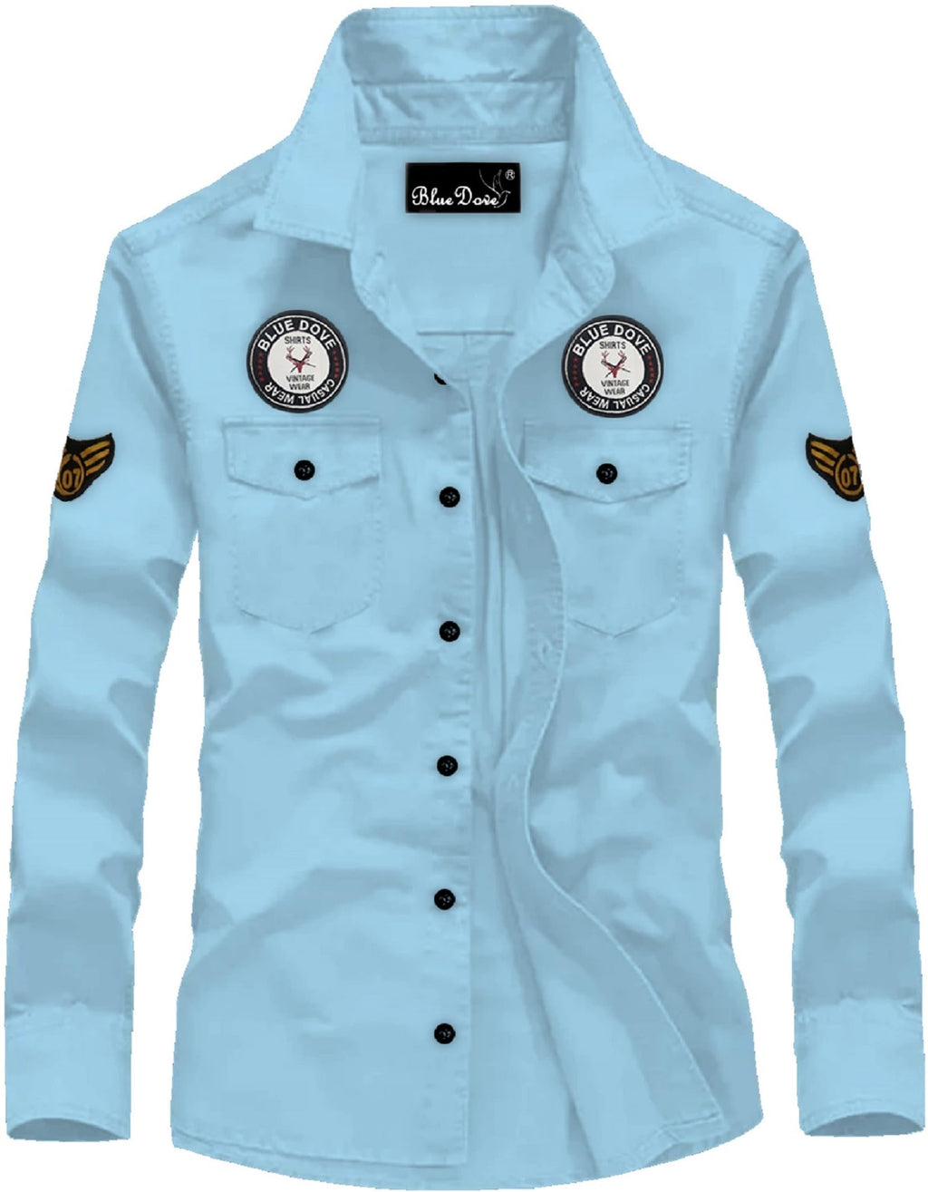 Kadiyu Double Pocket MenS Casual Shirt - Regular Fit, Solid Spread Collar, Versatile Everyday Wear, Comfortable And Stylish Desi
