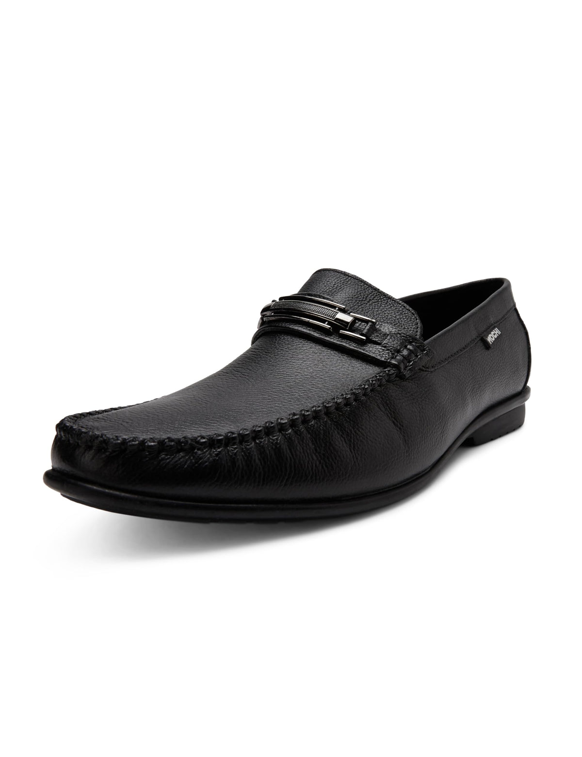 Mochi Mens Black Leather Loafers7 UK (41 EU) (195674) 7-41