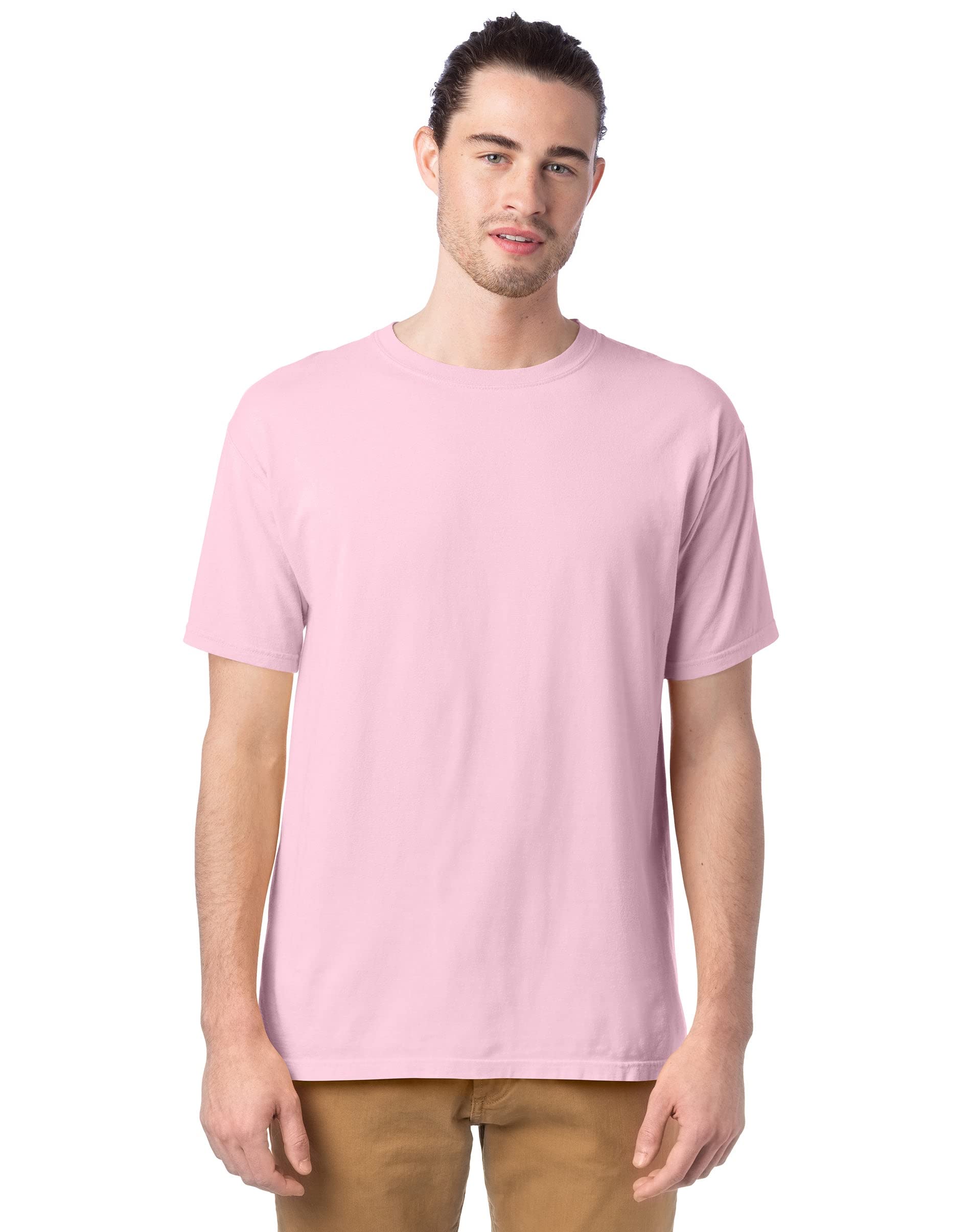 Mens garment-Dyed T-Shirt - BLAcK - S(D0102H7DAT8)