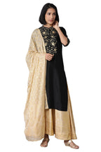 Aurelia WomenS Viscose Kurta, Skirt & Dupatta (21Auas12430-603209_Black_L)