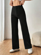 Toochki Womens High-Waisted Pant |Bell Bottom Trendy Retro-Chic Trousers - Perfect for Every Occasion Black