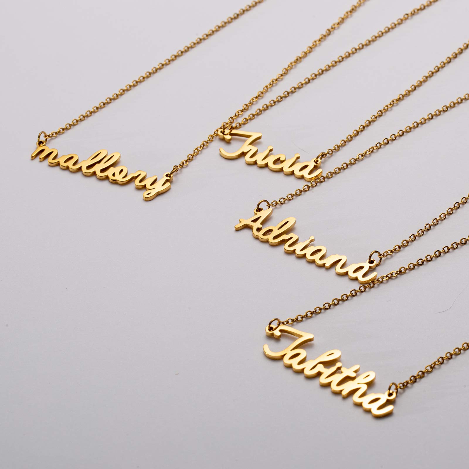 Yiyang Christmas Gift for Women Personalized Name Necklace 18K Gold Plated Stainless Steel Jewelry Graduation Gifts Aniya
