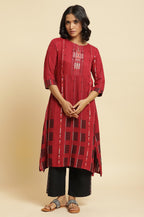 W For Woman Kurta & Parallel Pant_22Fews17579-312192_S