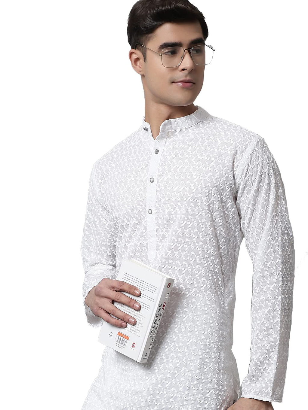 Jompers Mens Embroidered Kurta Churidar Set