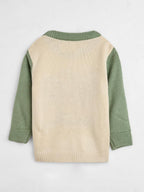 The Souled Store Official: Future King Infant Boys Long Sleeve Embroidered Patch Regular Fit Sweaters Beige