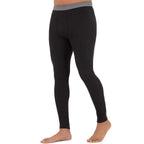Fruit of the Loom Men's Recycled Premium Waffle Thermal Underwear Long Johns Bottom (1, 2, 3, and 4 Packs), Black/Greystone Heat