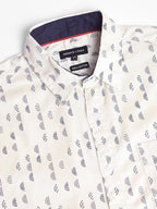 Dennis Lingo MenS Off White Casual Shirt