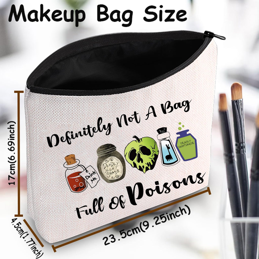 TSOTMO Evil Gift Queen Witchy Gift Poison Zipper Makeup Pouch Witch Poison Gift Poison Villains Inspired Gift Halloween Party Gi