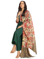 ANNI DESIGNER Womens Rayon Viscose Floral Straight Kurta with Pant & Dupatta (Dhar-CLRS-RB_Green_XX-Large)