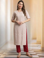 Tee Projekt Printed Crepe Kurti & Pant Set For Women Festival Wear For Women