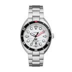 Fossil Men's Breaker Quartz Stainless Steel Three-Hand Watch, Color: Silver (Model: FS6063)