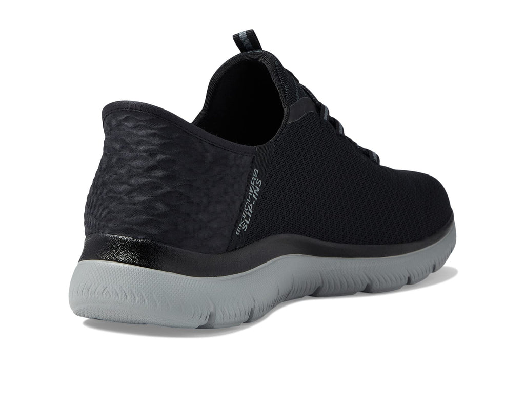 Skechers Men's Summits High Range Hands Free Slip-in Sneaker, Black/Charcoal, 11.5