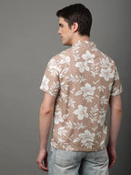 Besix MenS Rayon Floral Printed Shirt With Spread Collar Half Sleeve Standard Length Regular Fit | Shirt For Man Branded | Hs_4