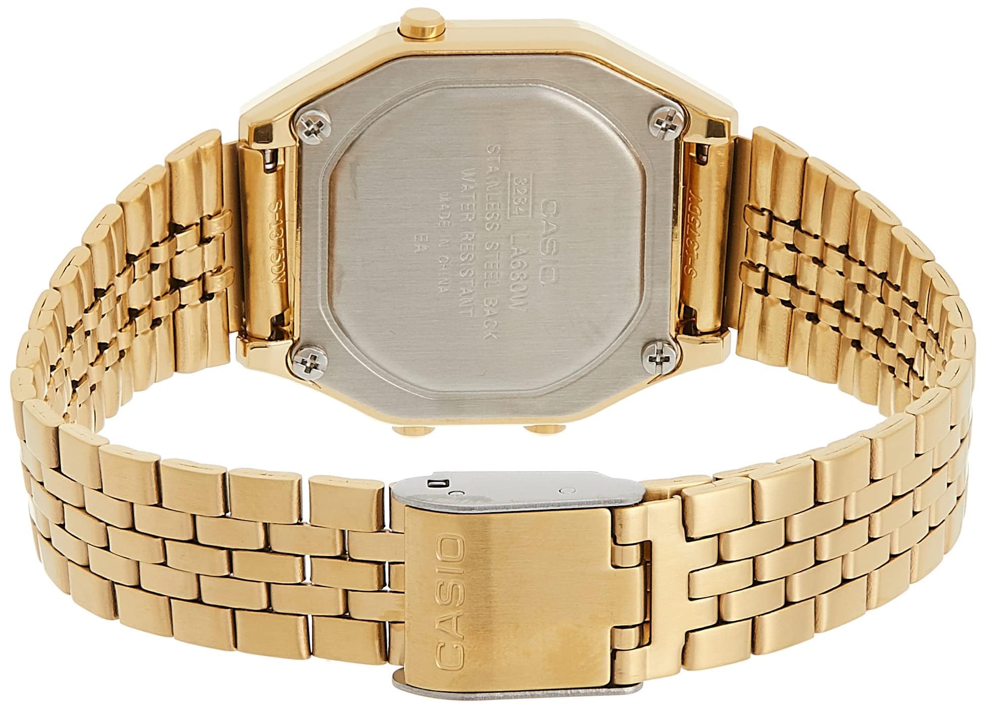 Casio Women's Illuminator LA680WGA-1 Gold Metal Quartz Watch